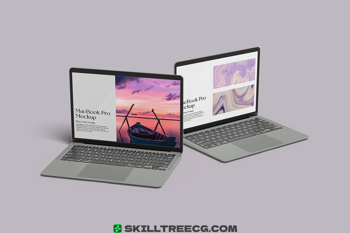 图片[2]-Elegant Laptop Mockup with Clean Background（135754）-技能树